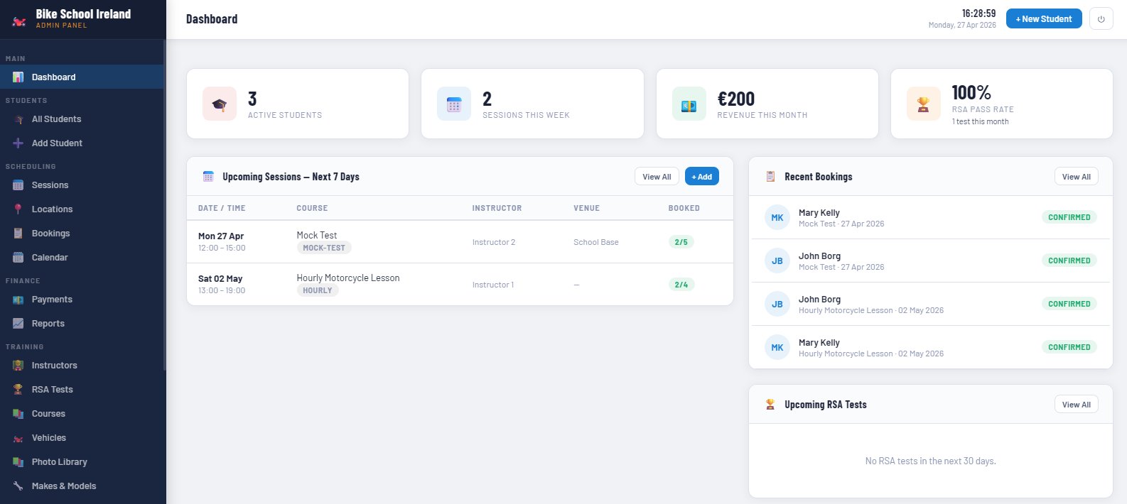 School Manager Dashboard